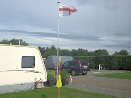 View from side of the caravan