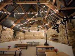 Nice barn for eating washing up etc if you feel cooked up in the camper