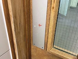 Blood on door that was there for 3 days!