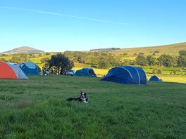 Lovley view, but very slopy field