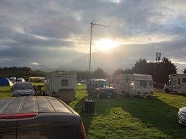 Nice morning. view from our van