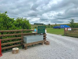 Drinking water and entrance to the field