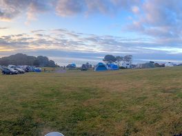 View from ‘sloping, sea view’ pitches