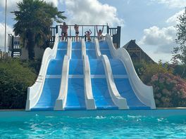 The pool slides