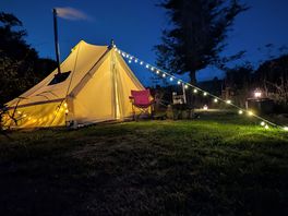 At night