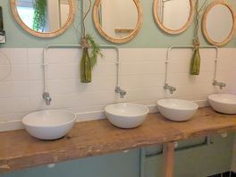 The bathroom areas were nicely decorated and clean