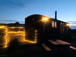 Cabin by night