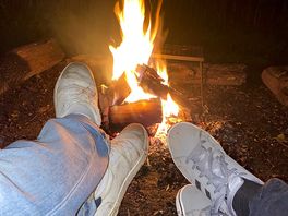 Enjoying the fire pit