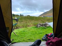 Can’t see the stream but we pitched up just opposite