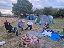 Chilling round the fire