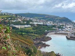 View from top of coastal path overlooking the harbour