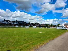 Spacious well kept grass pitch with electric hook up