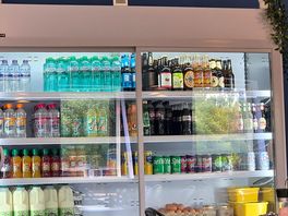 Well sticked fridge at the tearoom
