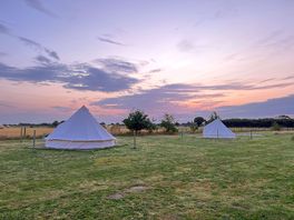 Vast space between tents for privacy