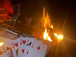 Campfire at night