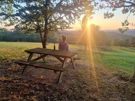 Picnic bench with a view