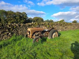 Old tractor decoration