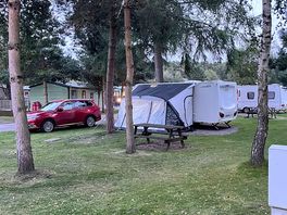 Our pitch close to showers and toilets, super pitch has water supply and electricity.