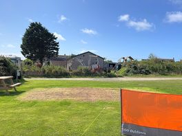 View of toilet block and park from our pitch