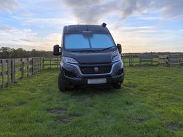 Campervan at dawn.
