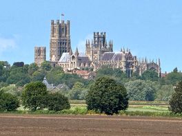View of ely cathedral from ben’s yard - 5 min drive
