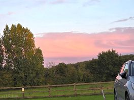 Evening sky view from electric hook up field