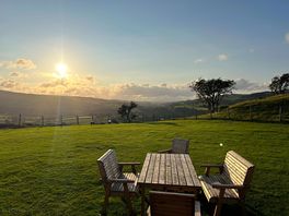 Stunning sunset views from just outside the pod