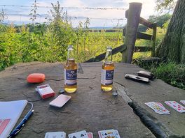 Cards, amazing cider from ty gwyn and *that* view.