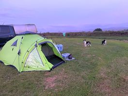 Pitched for the night