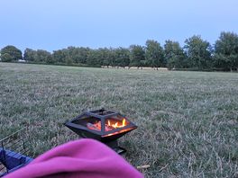 Firepit dropped off to pitch and enjoyed.