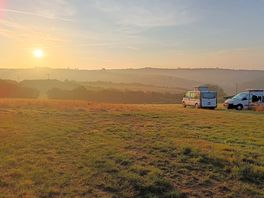 Looking out over the cornish countryside from the campsite.