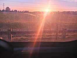 Sun rise from the campervan