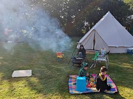 Lovely morning by our tent