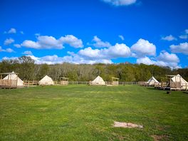Private glamping area