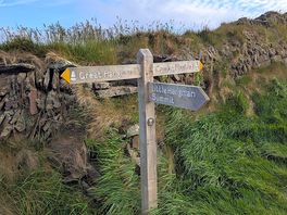 Coastal footpath from site.