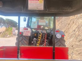 Tractor up one of the hills