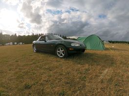 My tent with caravans/campers in background
