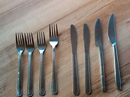 Van for 4 only cutlery mismatch of sizes and style