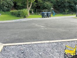 Playground from the caravan can keep an eye on kids easily