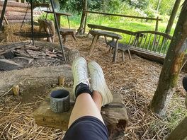 In the group shelter