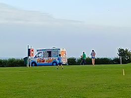 Ice cream van comes on site early evening.