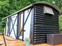 Ronnie, a converted goods railway carriage sleeping 4 people