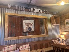 Inside moody cow