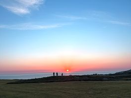 Sunset over the sea