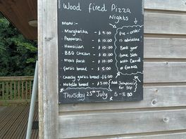 Fantastic pizzas on site.