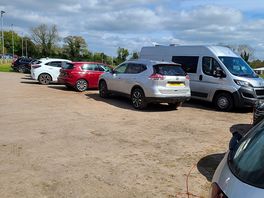 Very full car park only us camping.