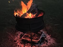 Free use of fire pits and wood on sale from reception