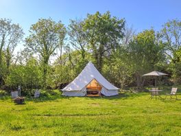 Exterior of bell tent