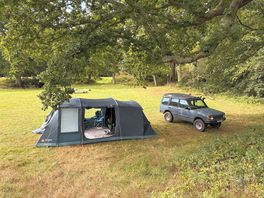 Set up under the oak tree