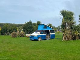 The pitch was a good size with plenty of room around the van.